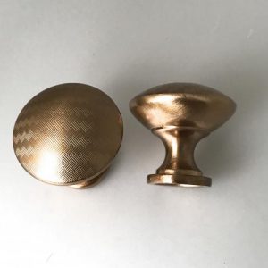 Knopp - 30mm, Borstad brons