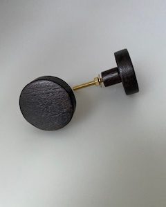 Träknopp 40mm brun rund